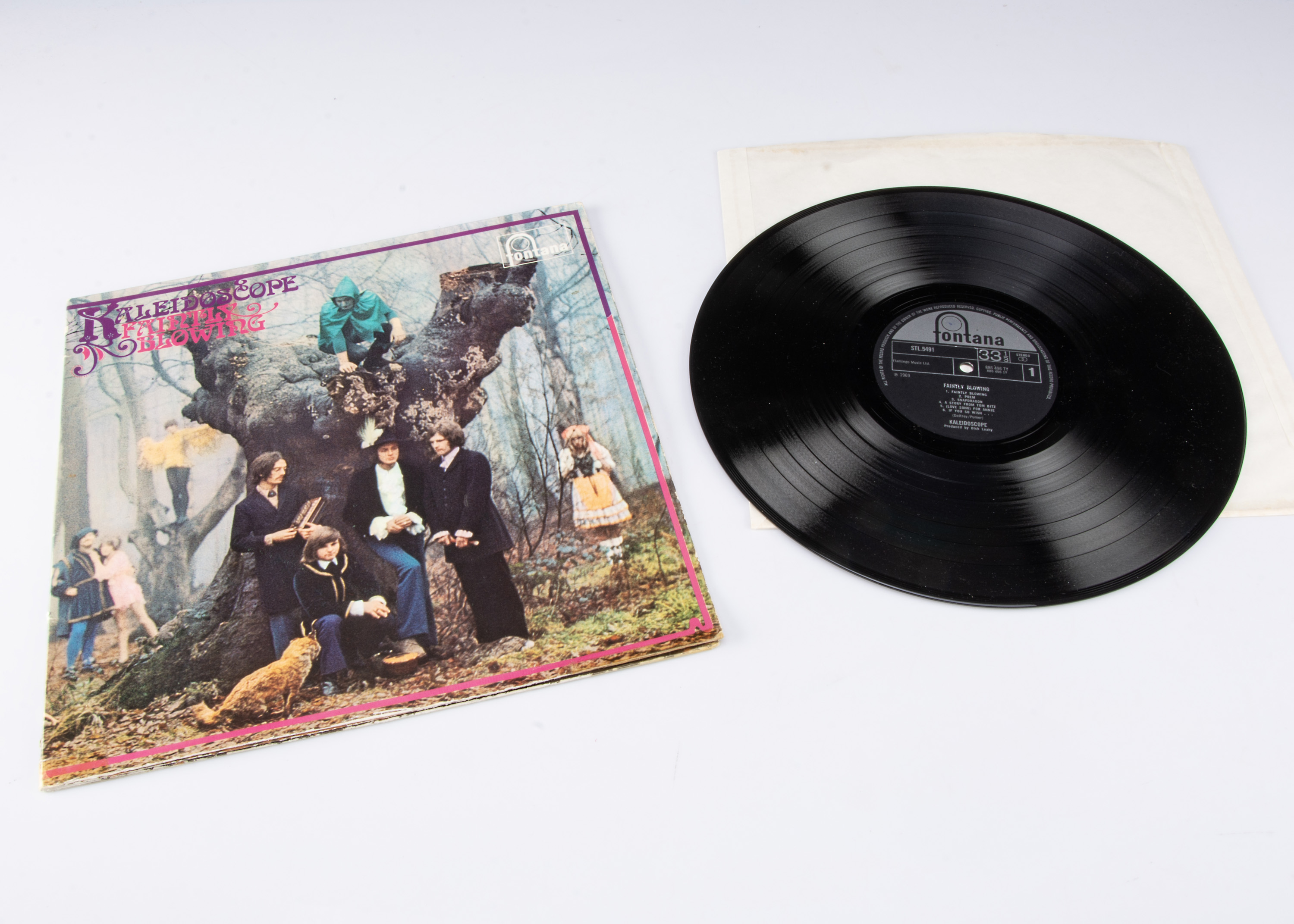 Lot 12 - Kaleidoscope LP, Faintly Blowing LP - Original UK Stereo Release 1969 on Fontana