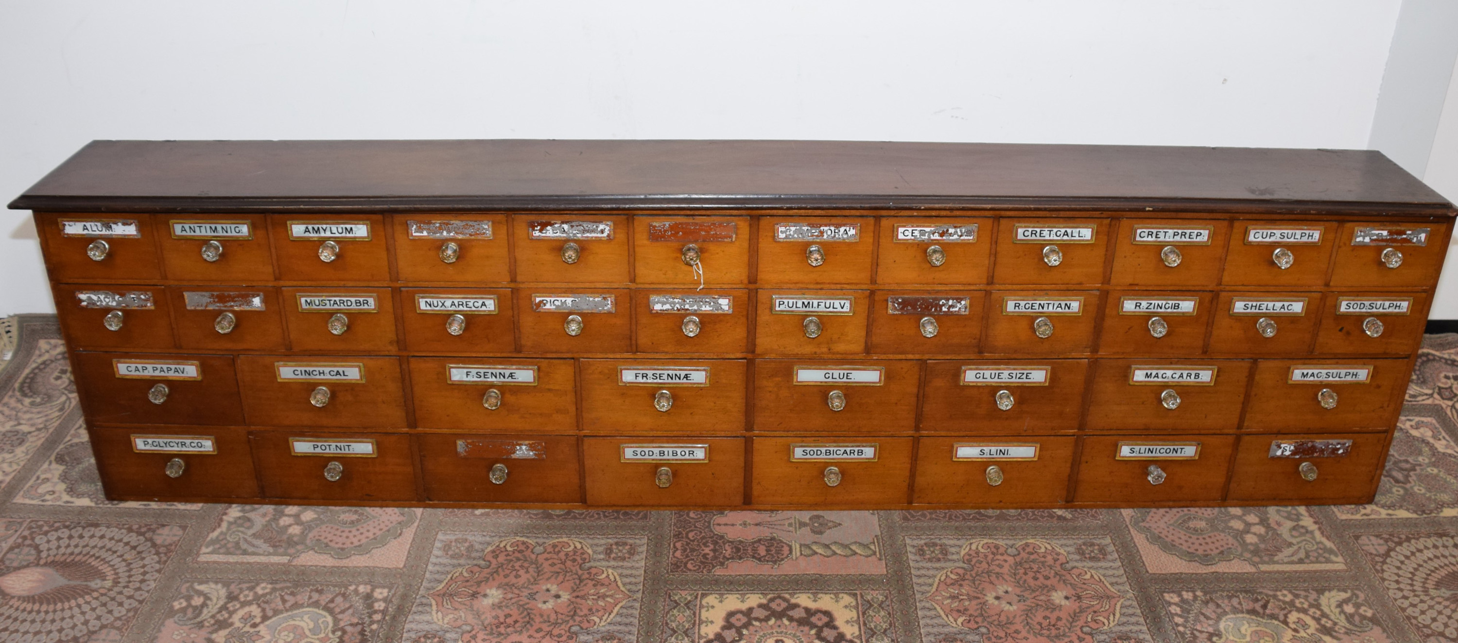 Lot 99 - A Victorian period mahogany apothecary drawer unit