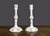 Lot 675 - A pair of 18th century Bilston enamel candlesticks 