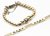 A 14ct gold bracelet, the two colour gold with pierced baton
